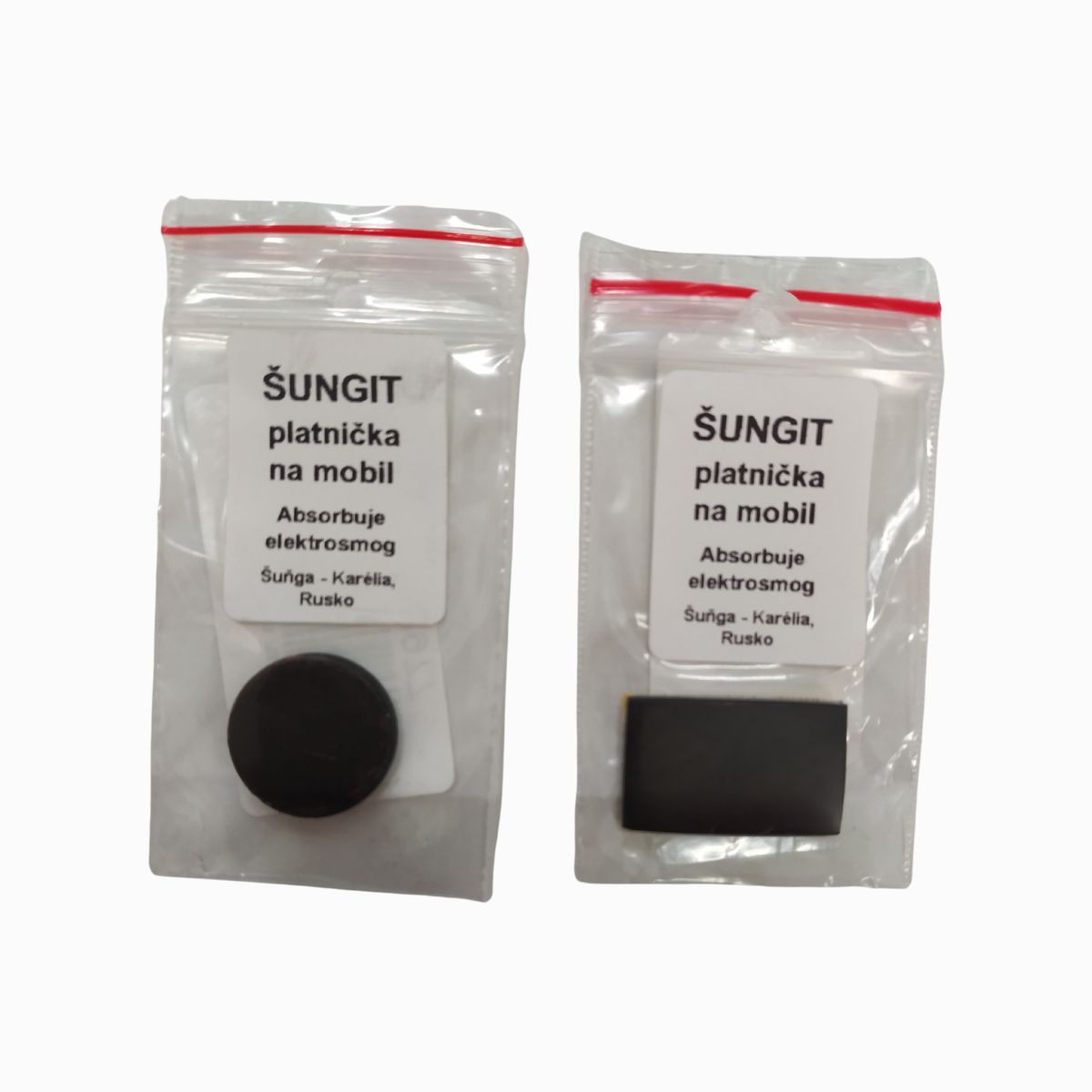 Šungitové kamene Šungit - platnička na mobil Variant: Kruh