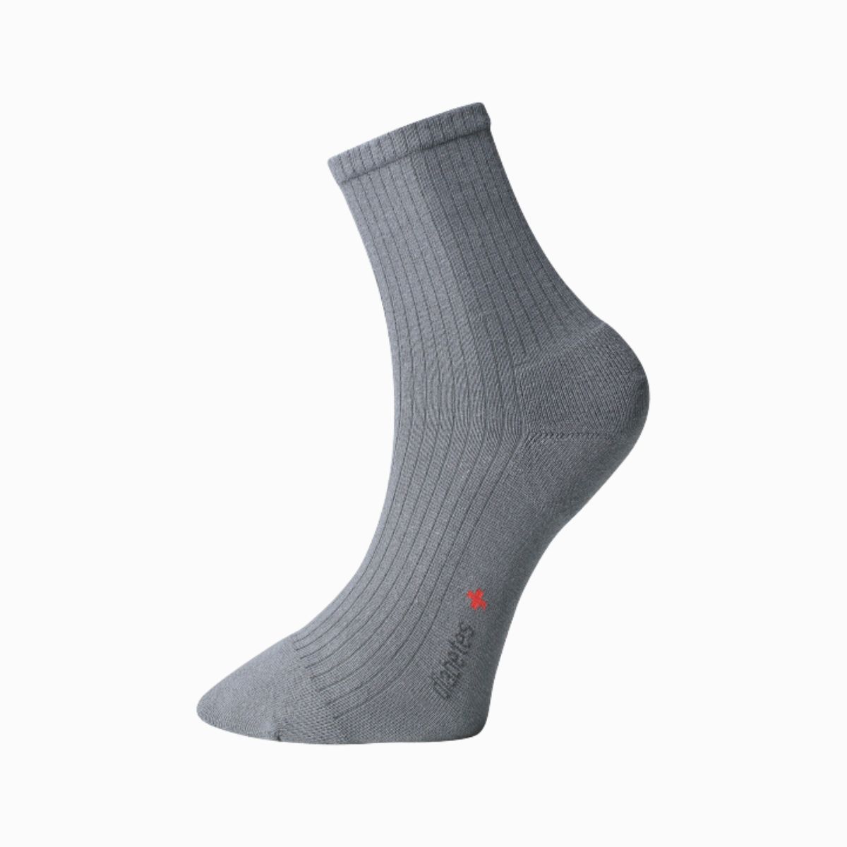 Ponožky s jemným zovretím lemu - s mikroplyšom v päte a špičke  - tmavo šedé - Ovecha Veľkosť: 31-32