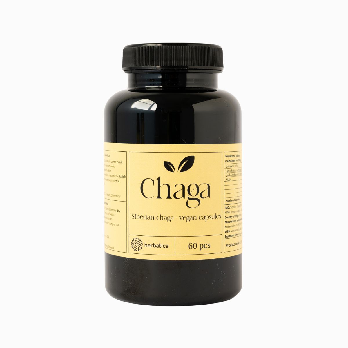 Čaga sibírska - 60 vegánskych kapsúl (300mg/ kapsula) - Herbatica