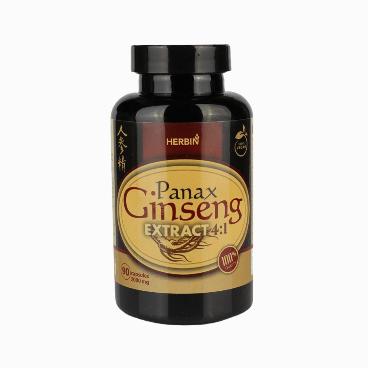 Ženšenový extrakt 500mg (Panax ginseng) - 90 kapsúl - Herbin