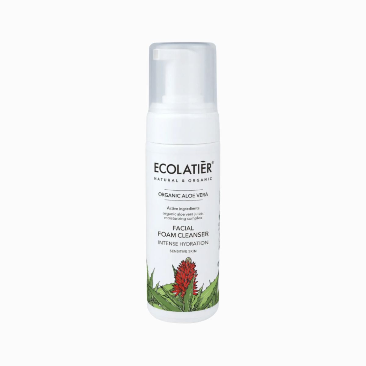 Čistiaca pena na tvár intenzívne hydratačná Organic Aloe Vera - 150 ml - Ecolatier