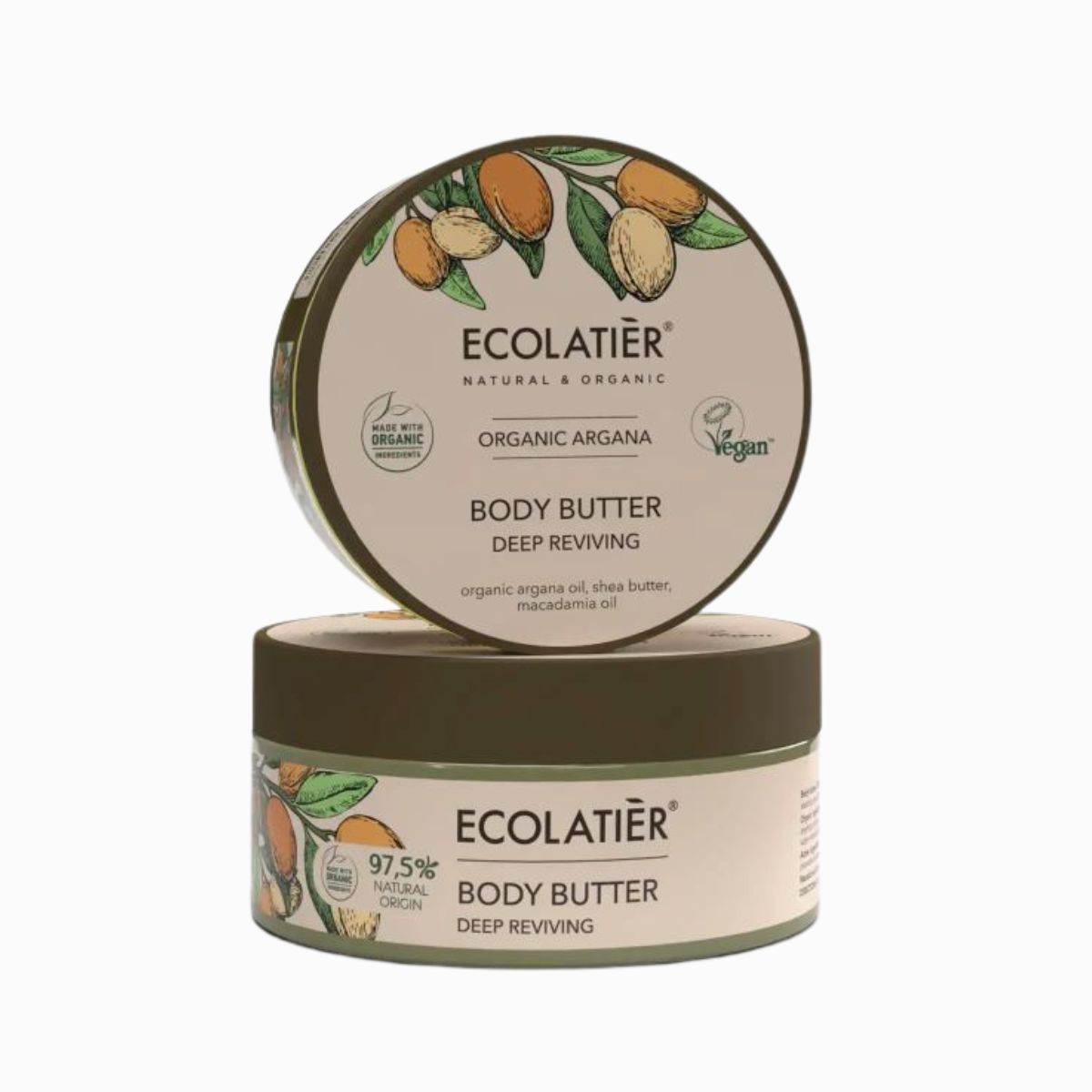 Telové maslo hĺbkovo vyživujúce Organic Argana - 200 ml - Ecolatier