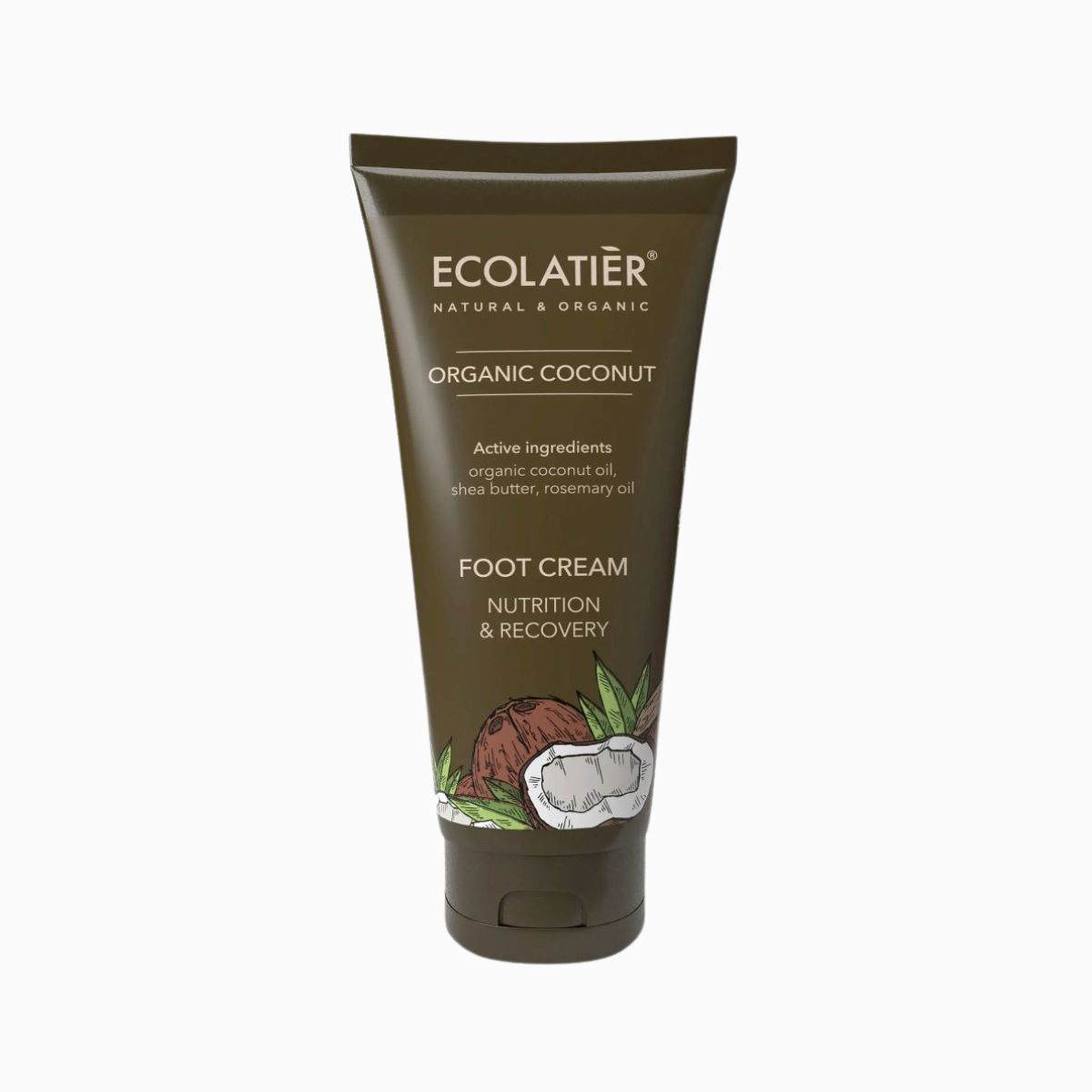 EcoLatier Krém na nohy regeneračný Organic Coconut - 100 ml -Ecolatier