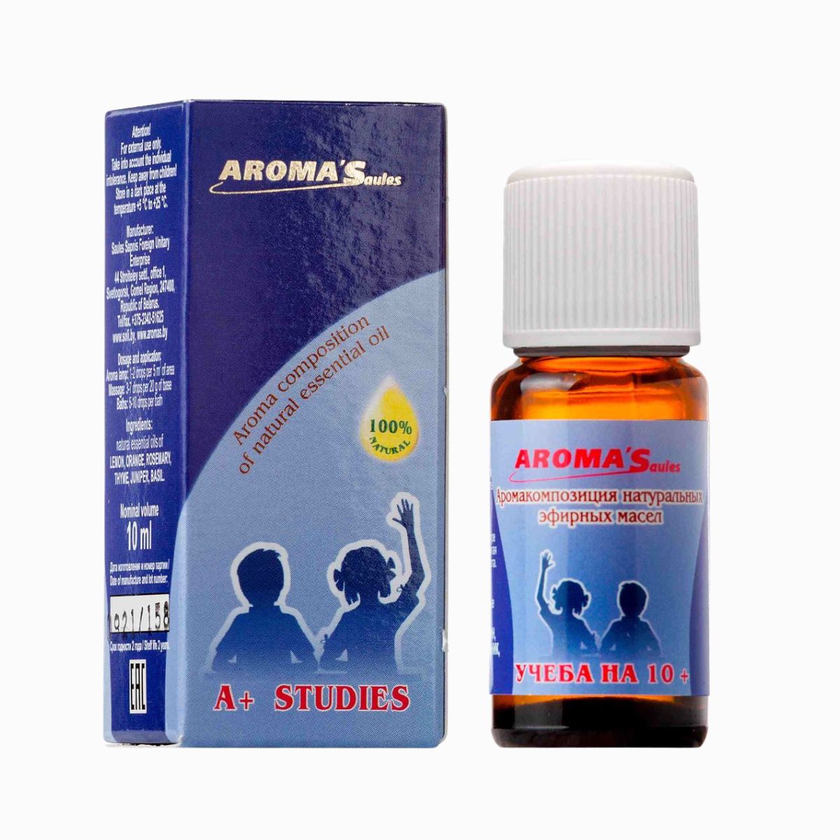 Zmes esenciálnych olejov Učenie (10+) - 10 ml - Aroma'Saules