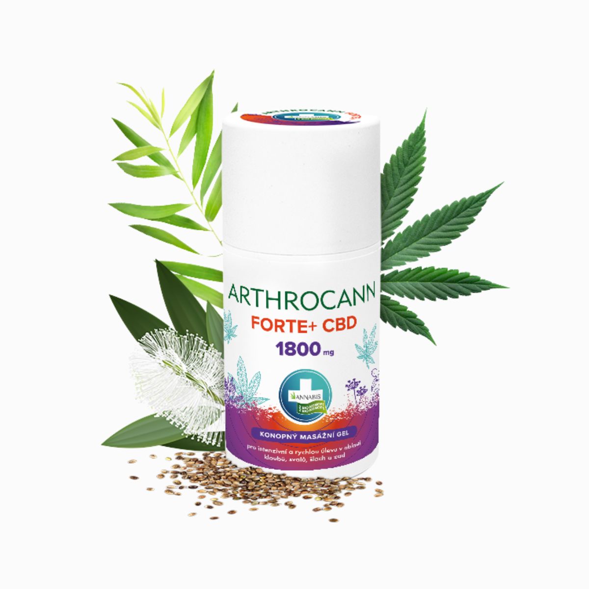 ARTHROCANN konopný masážny gél FORTE+1800 mg CBD - 90 ml - Annabis ARTHROCANN konopný masážny gél FORTE+1800 mg CBD - 90 ml - Annabis