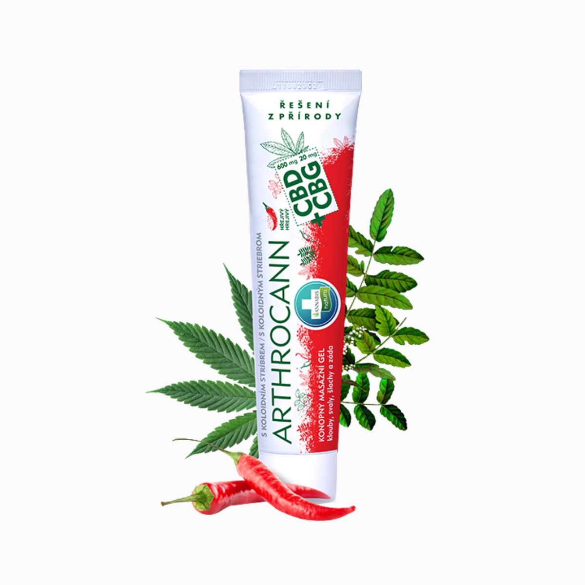 ARTHROCANN hrejivý konopný masážny gél CBD + CBG s koloidným striebrom - 75 ml - Annabis