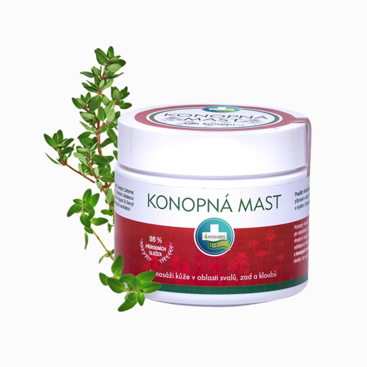 KONOPNÁ masť na masáž chrbta