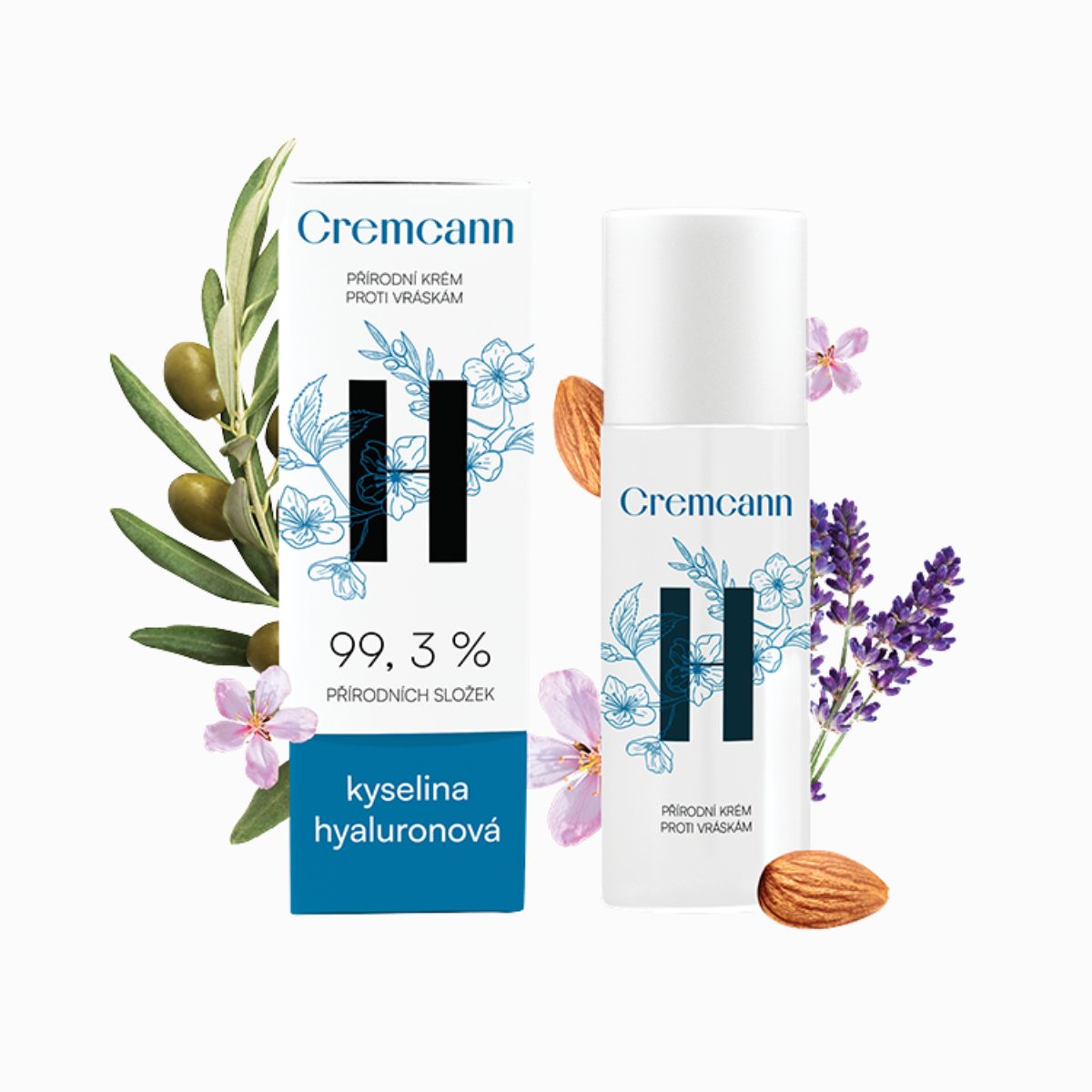 CREMCANN pleťový krém proti vráskam s kyselinou hyalurónovu - 50 ml - Annabis