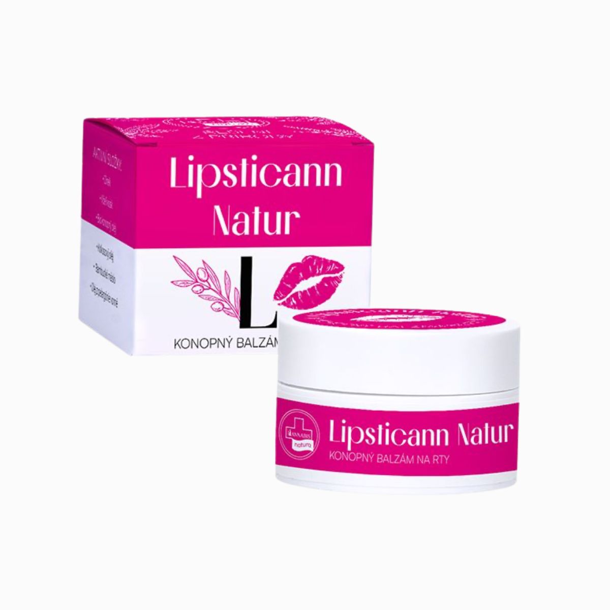 LIPSTICANN NATUR konopný balzam na pery s včelím voskom - 15 ml - Annabis