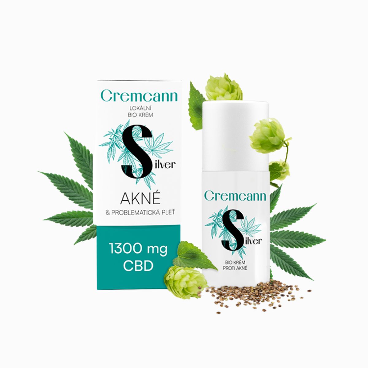 CREMCANN SILVER 1 300 mg lokálny bio krém na problematickú pokožku - 30 ml - Annabis