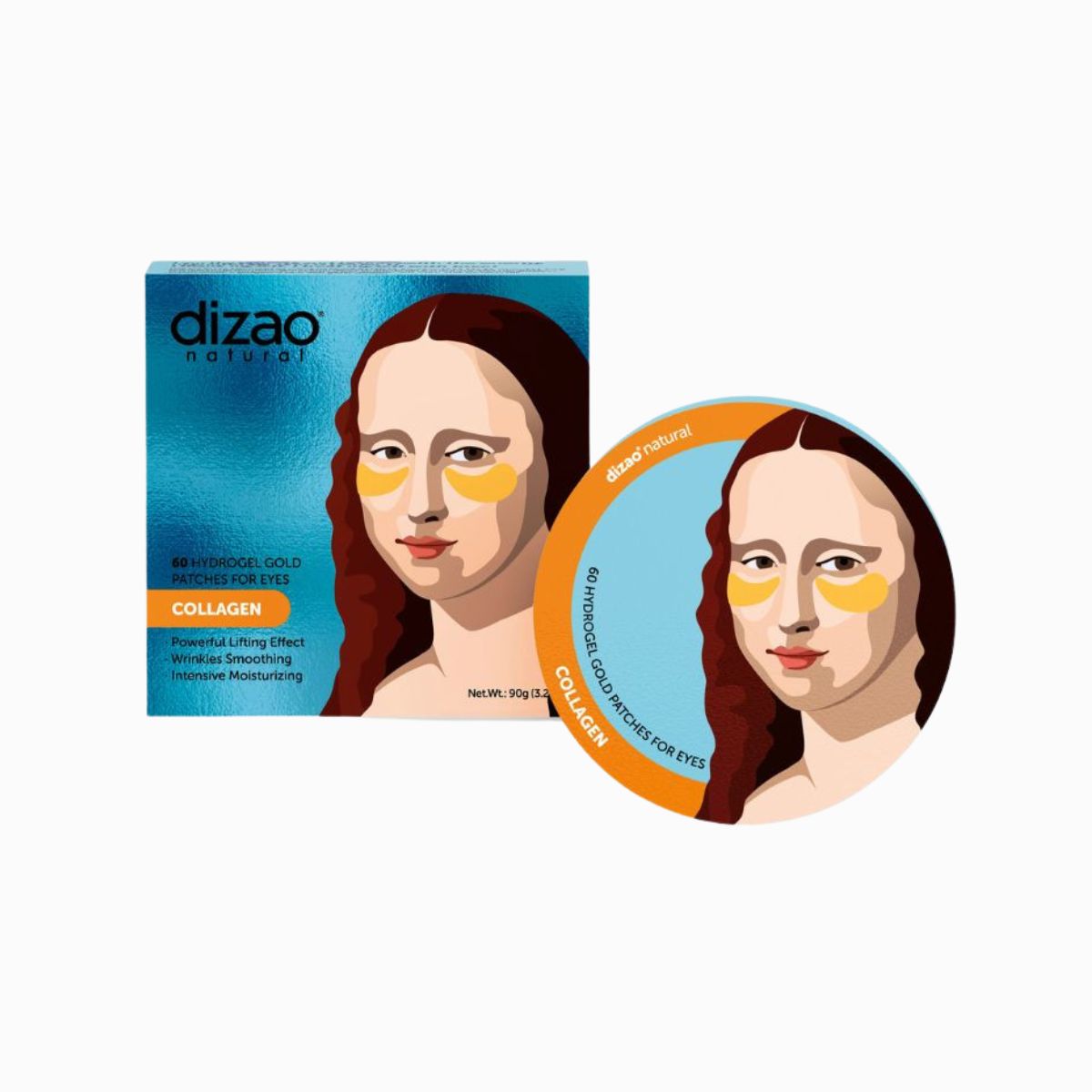 Hydrogélové očné náplasti zlaté s kolagénom - 60ks/90g - Dizao