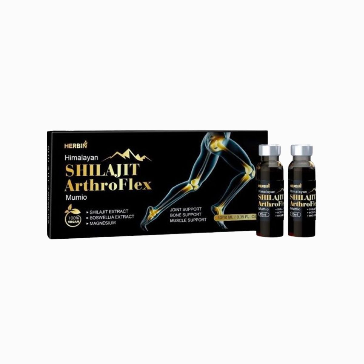 Himalájske MUMIO (Shilajit) doplnok stravy ArthroFLEX - 10ks x10 ml - Herbin