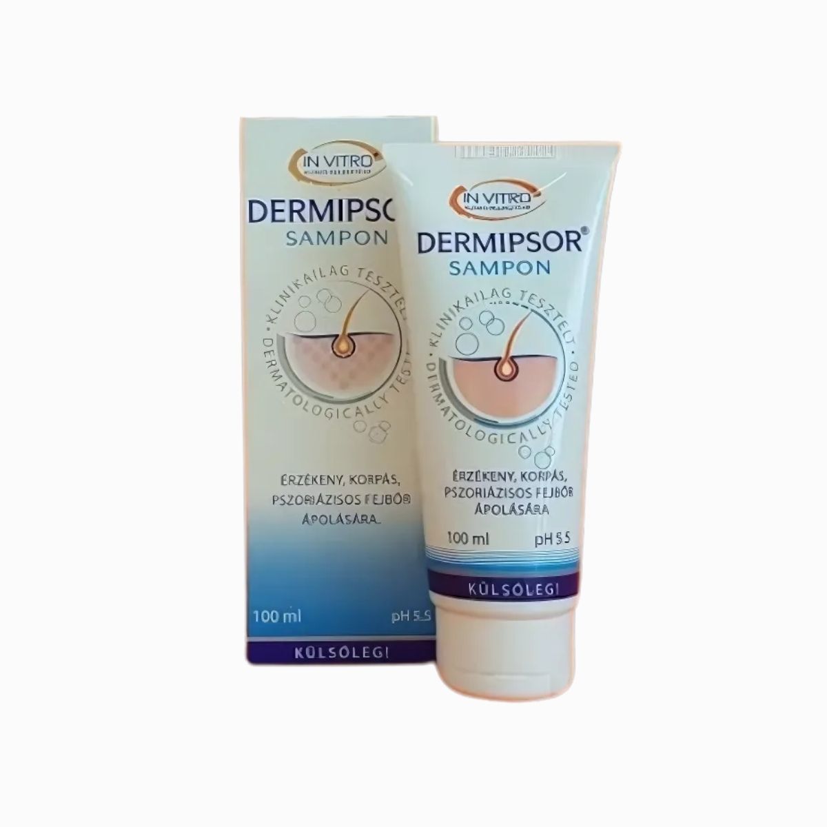 IN VITRO Dermipsor šampón - jemná starostlivosť o pokožku hlavy pri psoriáze a seboroickej dermatitíde - 100 ml -  InVitro