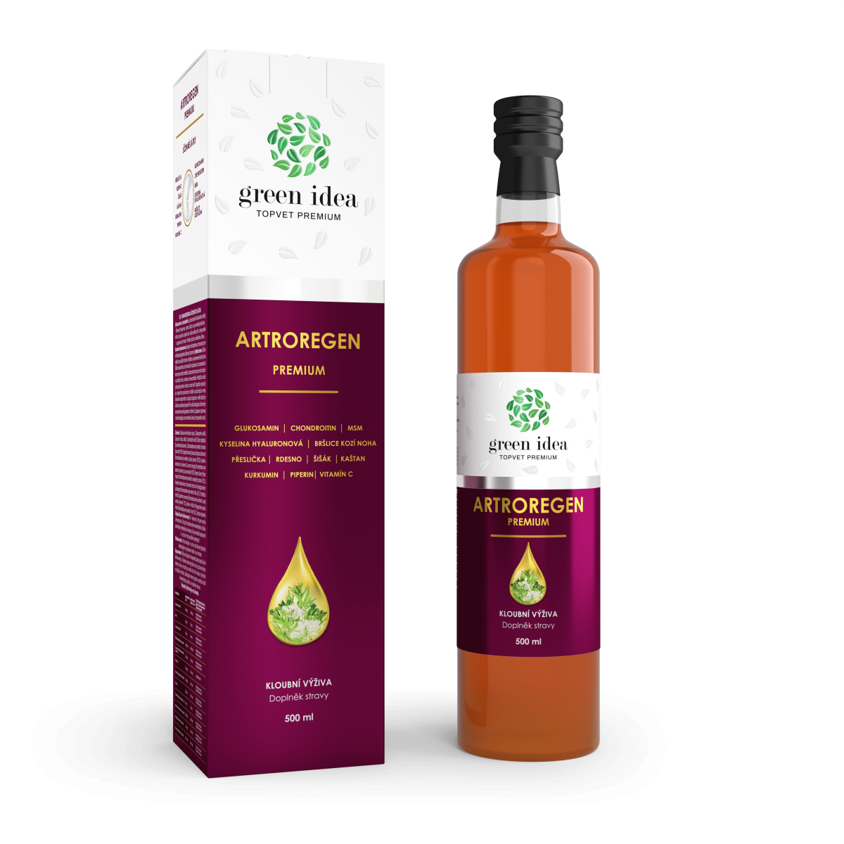 Artroregen premium – kĺbová výživa 500 ml – Green idea
