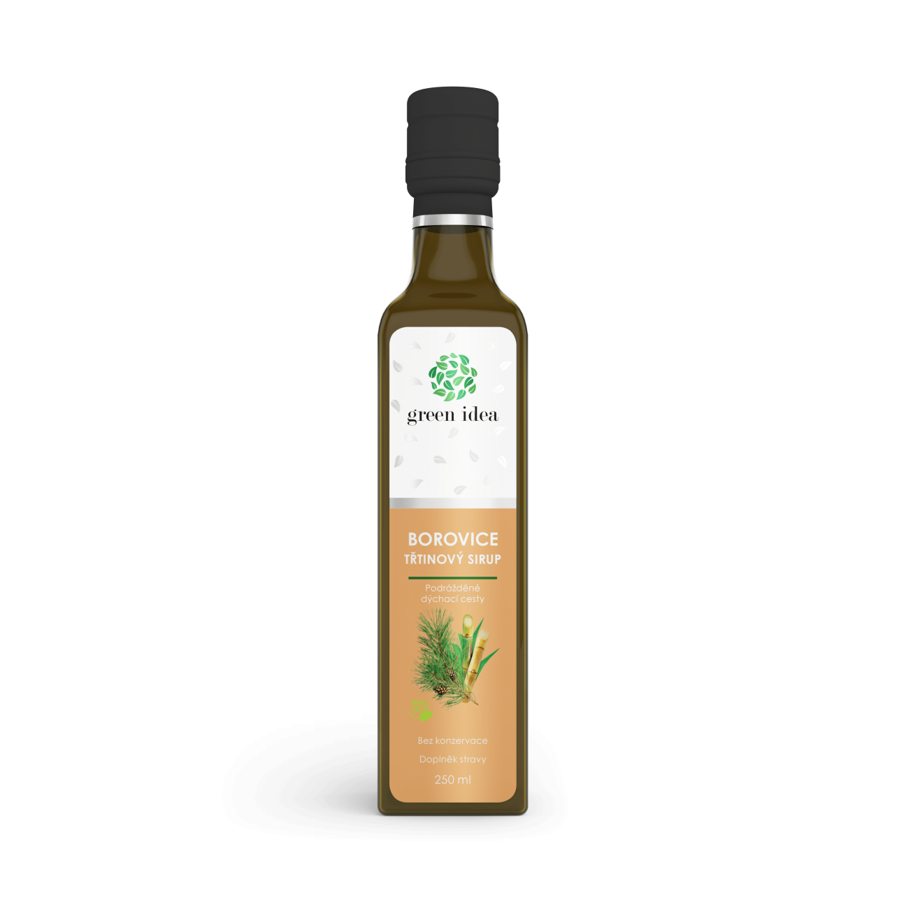 Borovicový sirup - trstinový 250 ml - Green idea