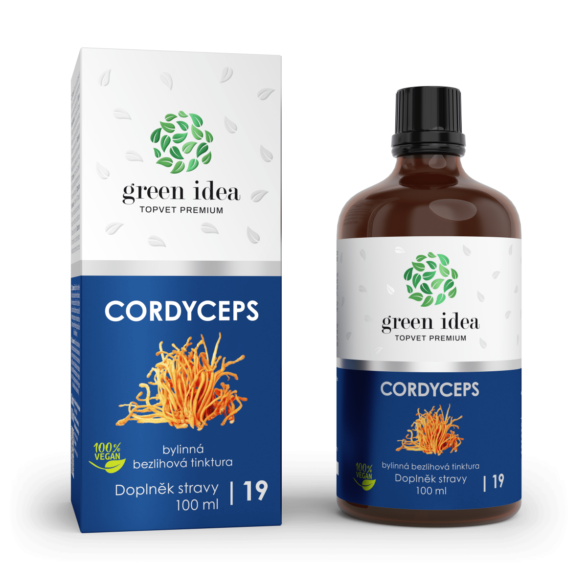 Cordyceps - bezliehová tinktúra 100 ml - Green idea