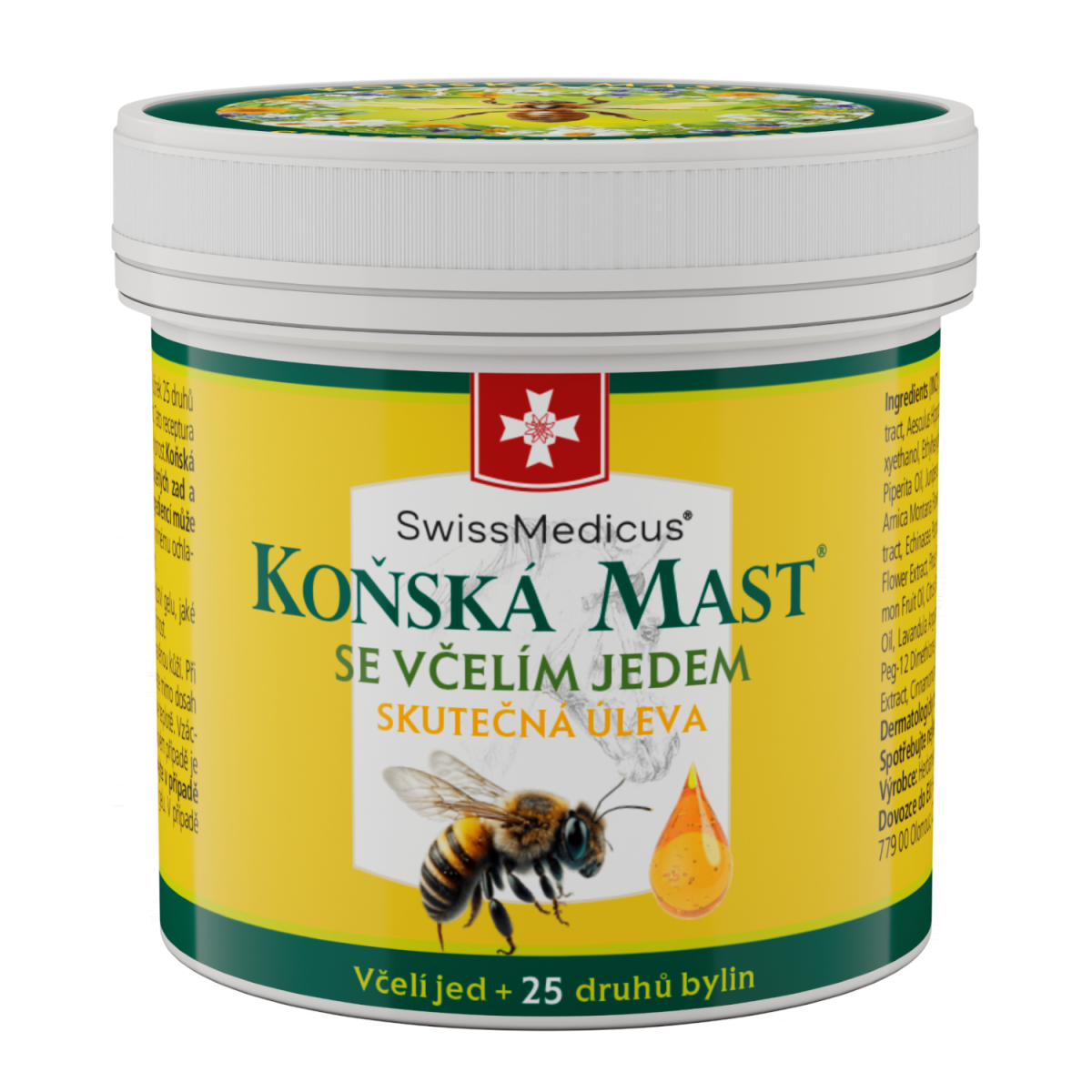 Herbamedicus Konská masť so včelím jedom 150 ml - Swiss Medicus