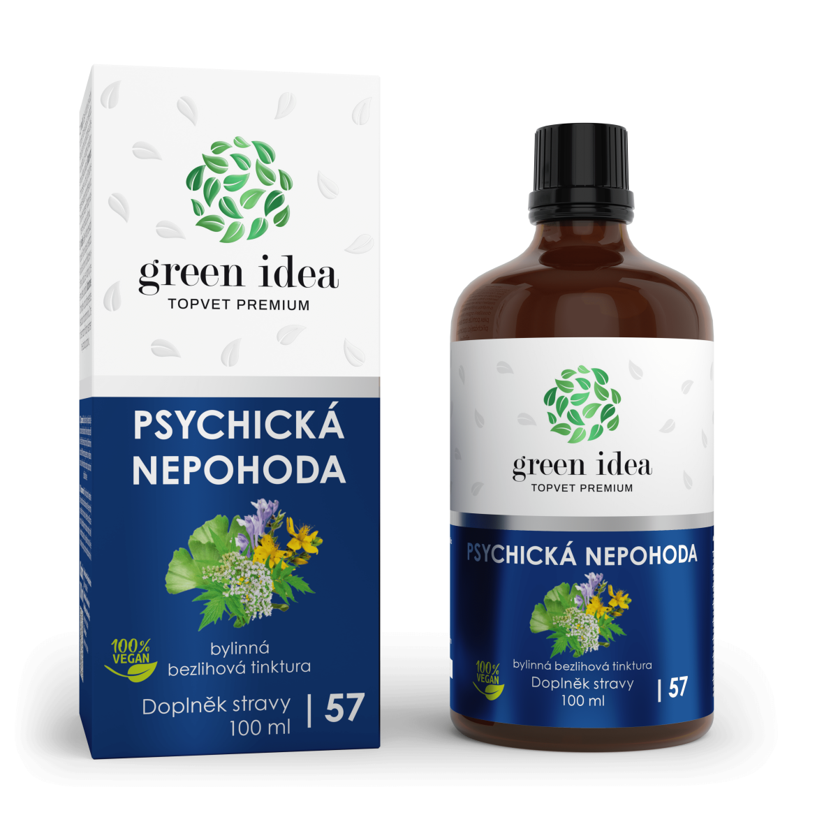Psychická nepohoda - bezliehová tinktúra 100 ml - Green idea