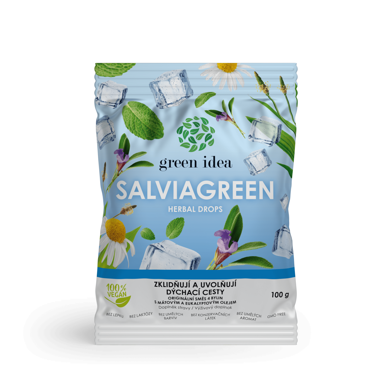 Salviagreen - bylinné cukríky 100 g - Green idea