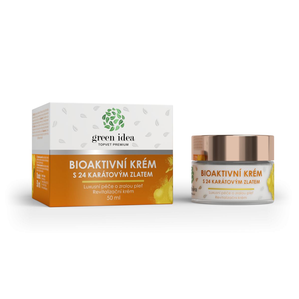 Bioaktívny krém s 24-karátovým zlatom – 50 ml – Green idea