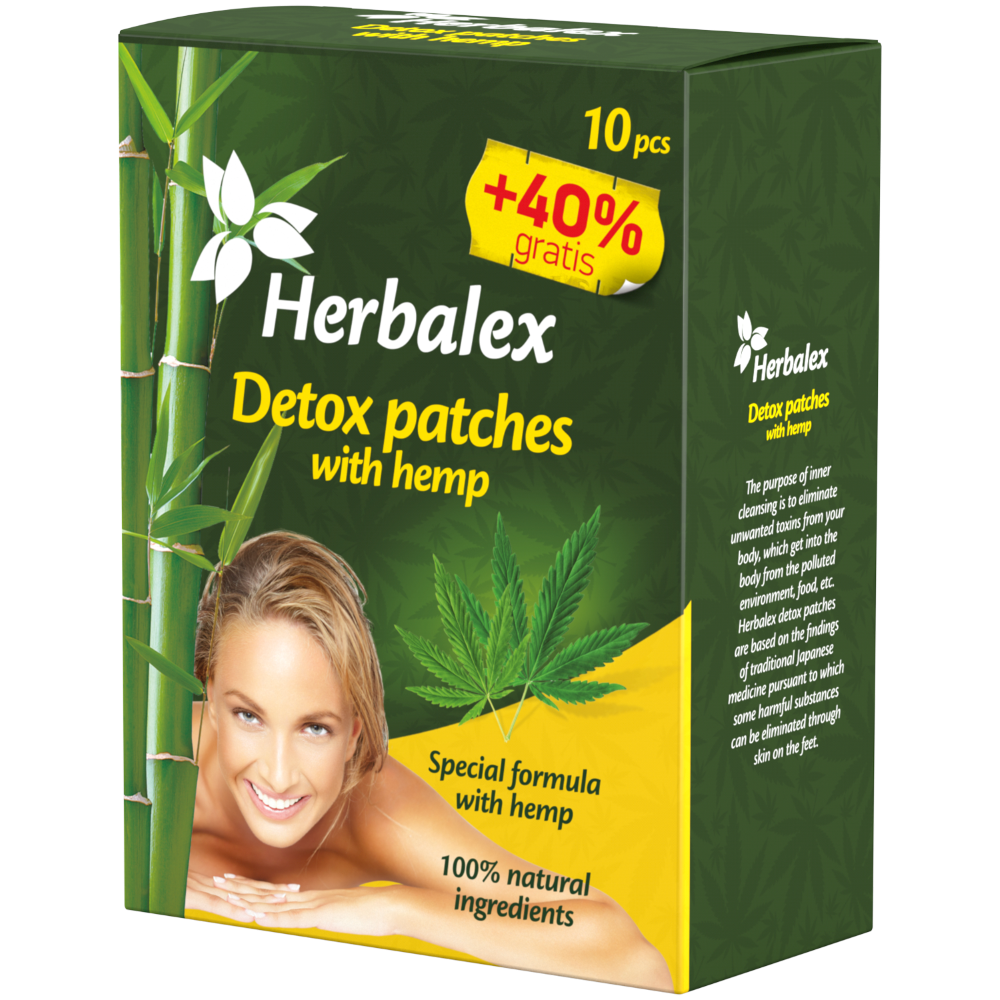 Herbalex – Detoxikačné náplasti s konope – 14 ks – Green idea