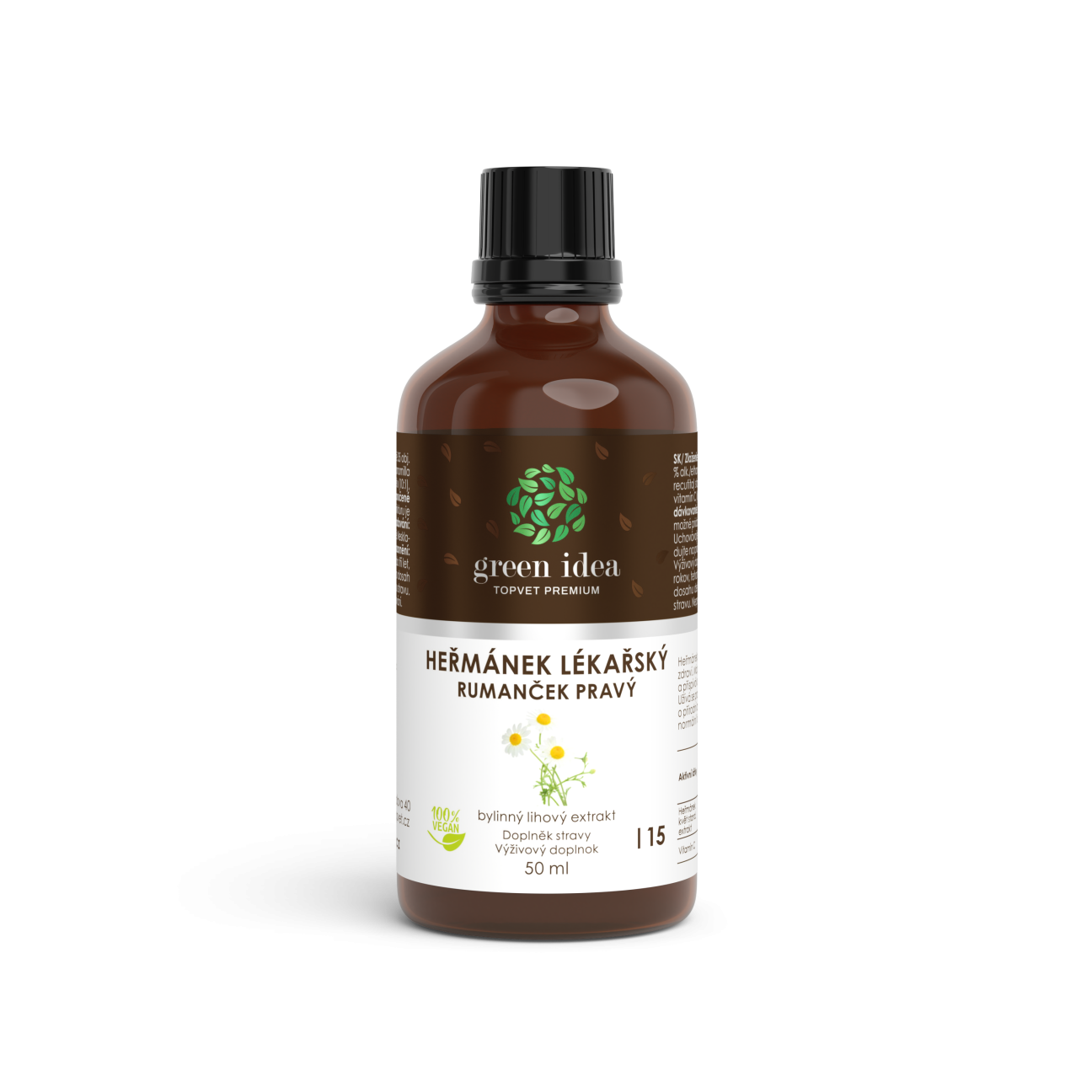 Harmanček lekársky – tinktúra – kvapky 50 ml – Green idea