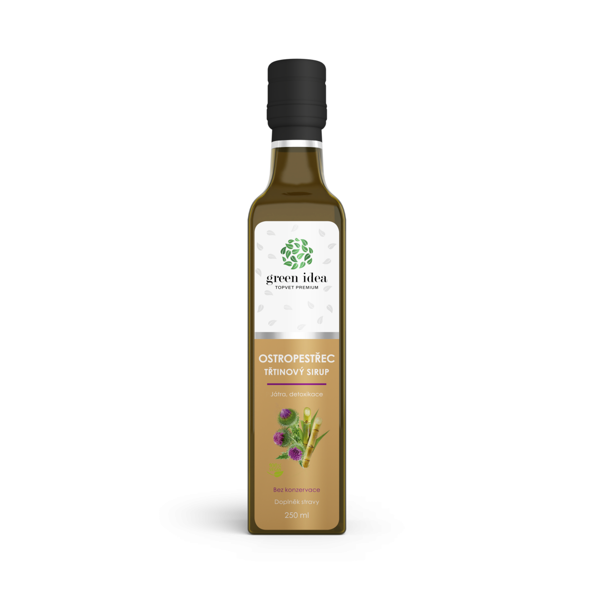 Pestrec mariánsky – trstinový sirup 250 ml – Green idea