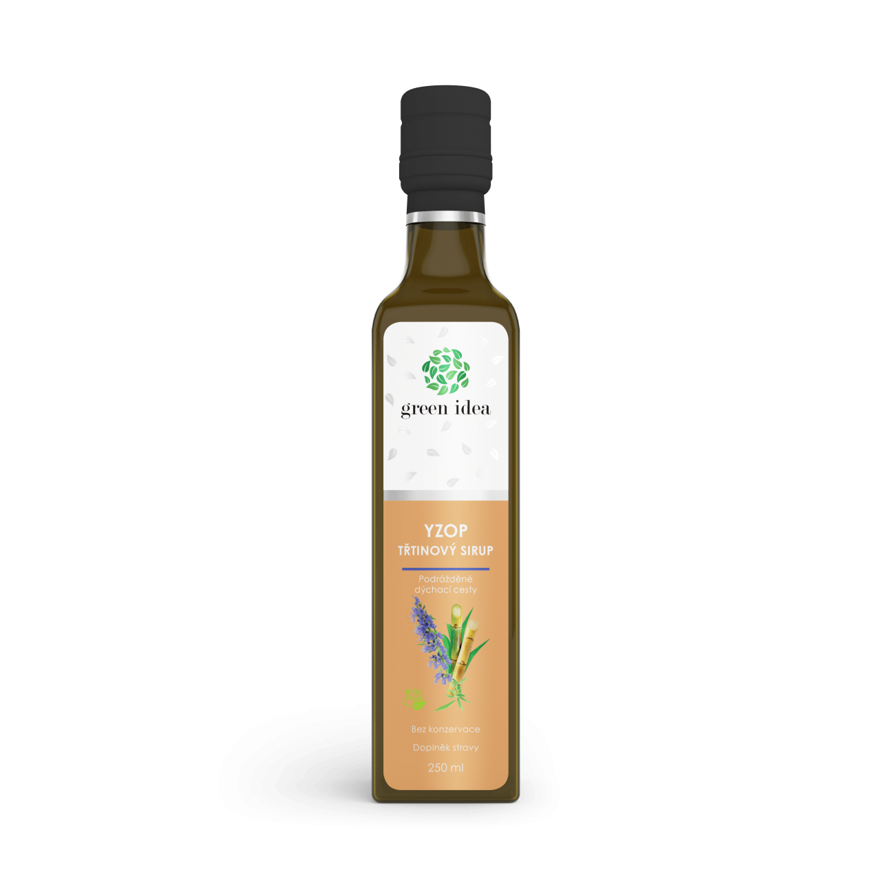 Yzopový sirup – trstinový 250 ml – Green idea