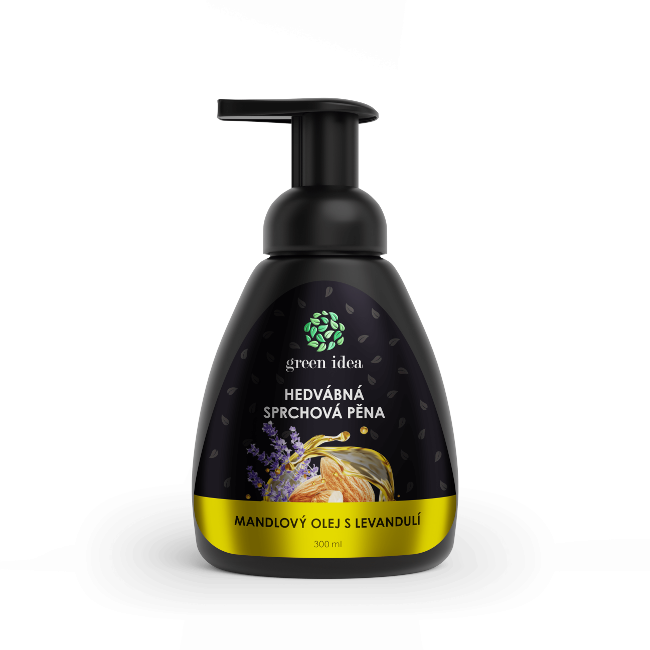 Hodvábna sprchová pena – mandľový olej s levanduľou 300 ml – Green idea