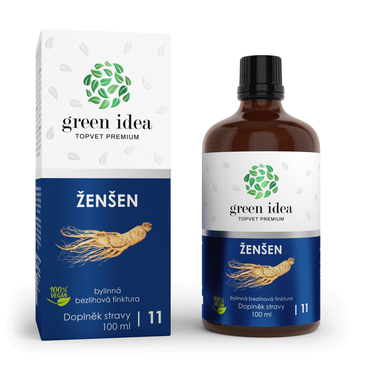 Ženšen – bezliehová tinktúra – 100 ml – Green idea