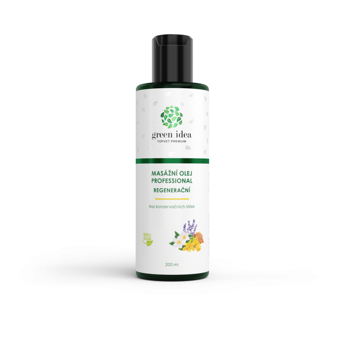 Regeneračný masážny olej 200 ml – Green idea