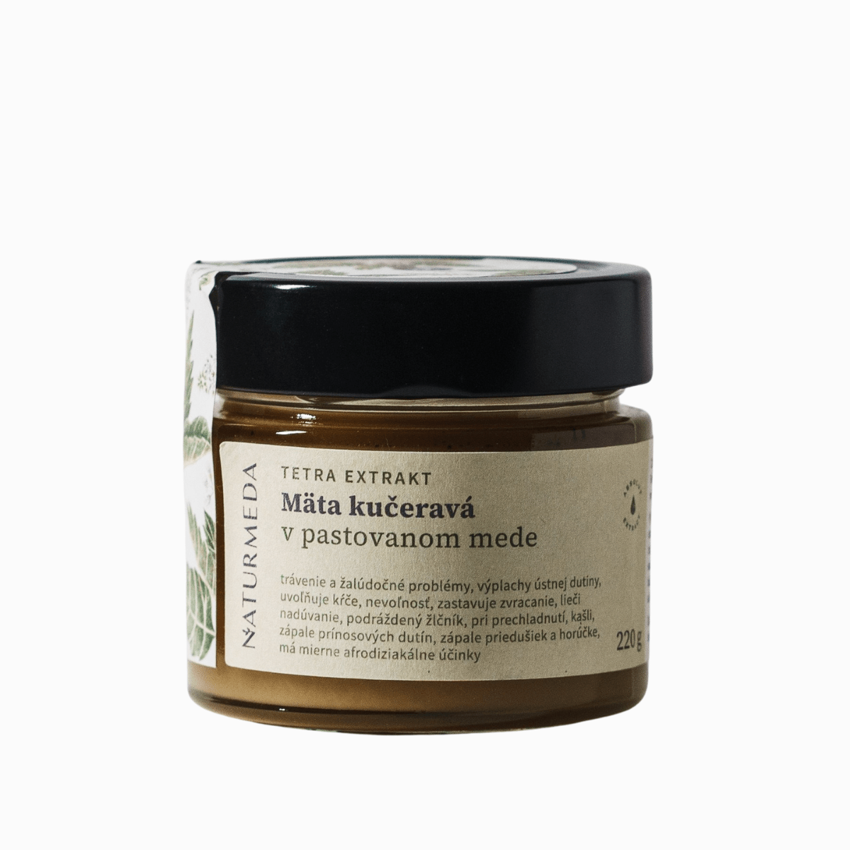 Terapeutický med s mätou kučeravou - 220g - Naturmeda