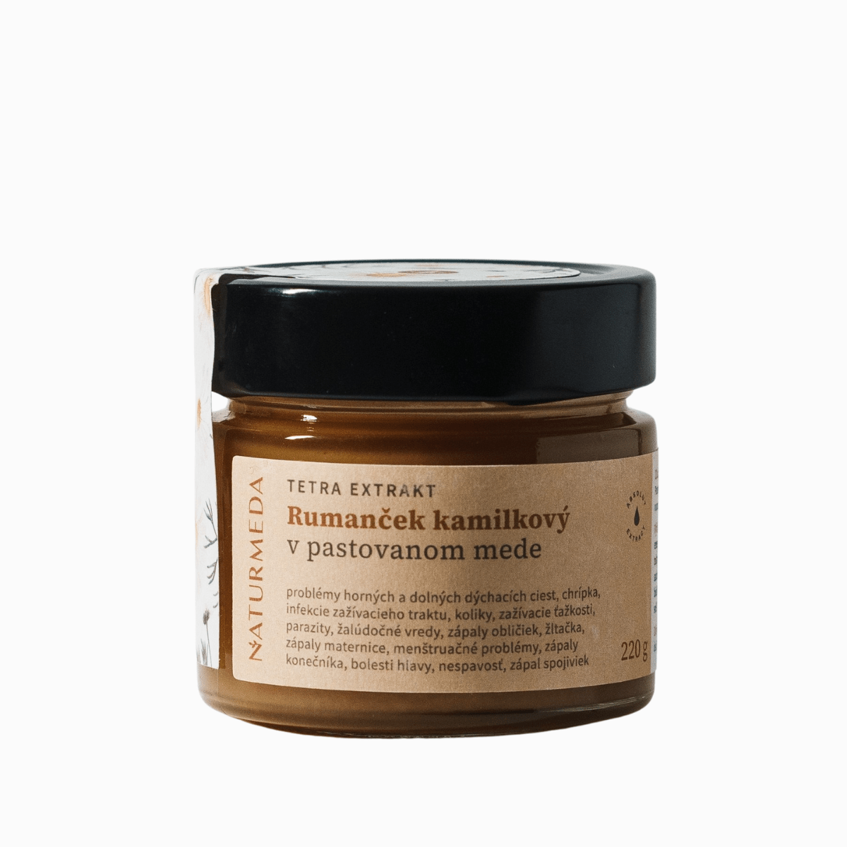 Terapeutický med s rumančekom kamilkovým - 220g - Naturmeda