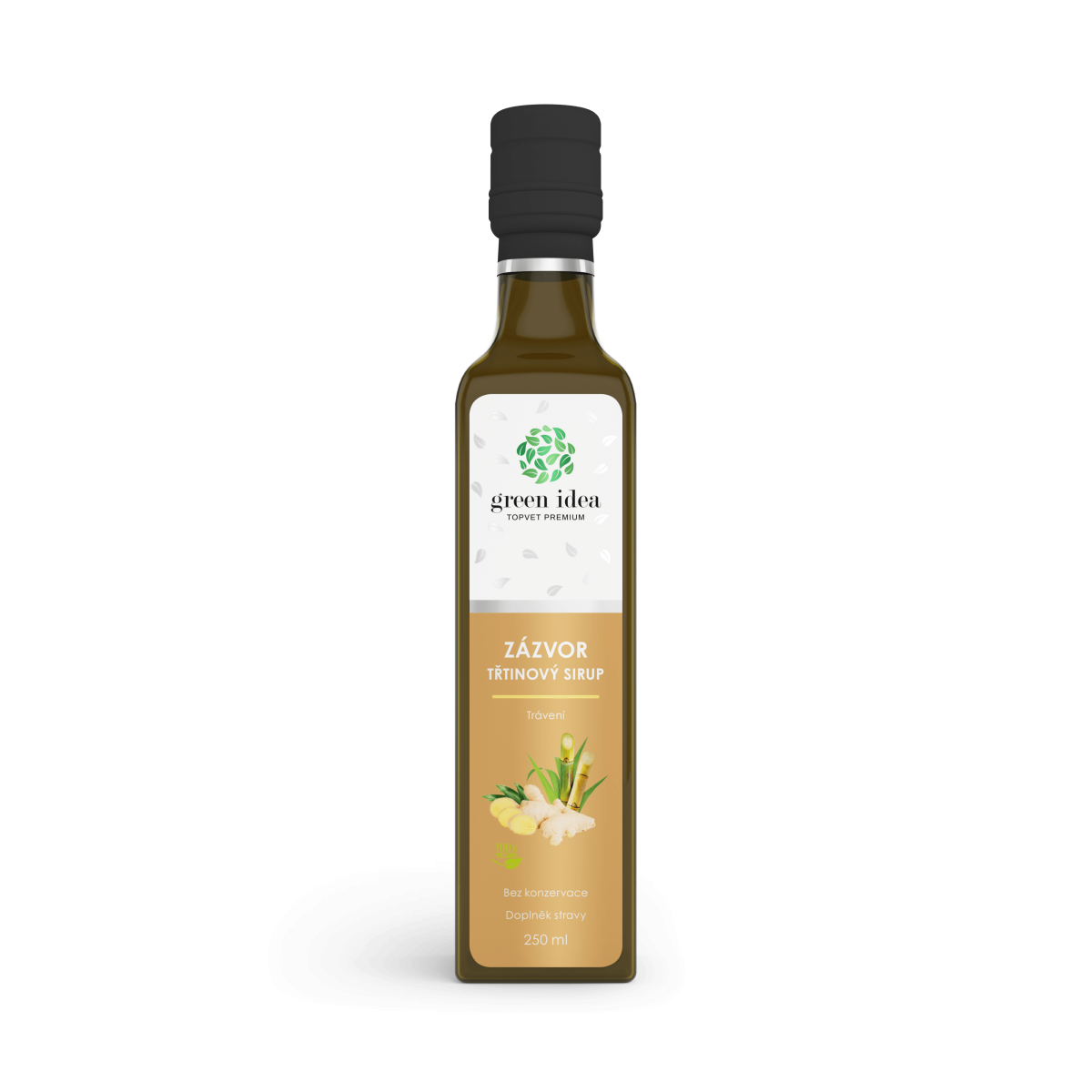 Zázvorový sirup trstinový 250 ml - Green idea