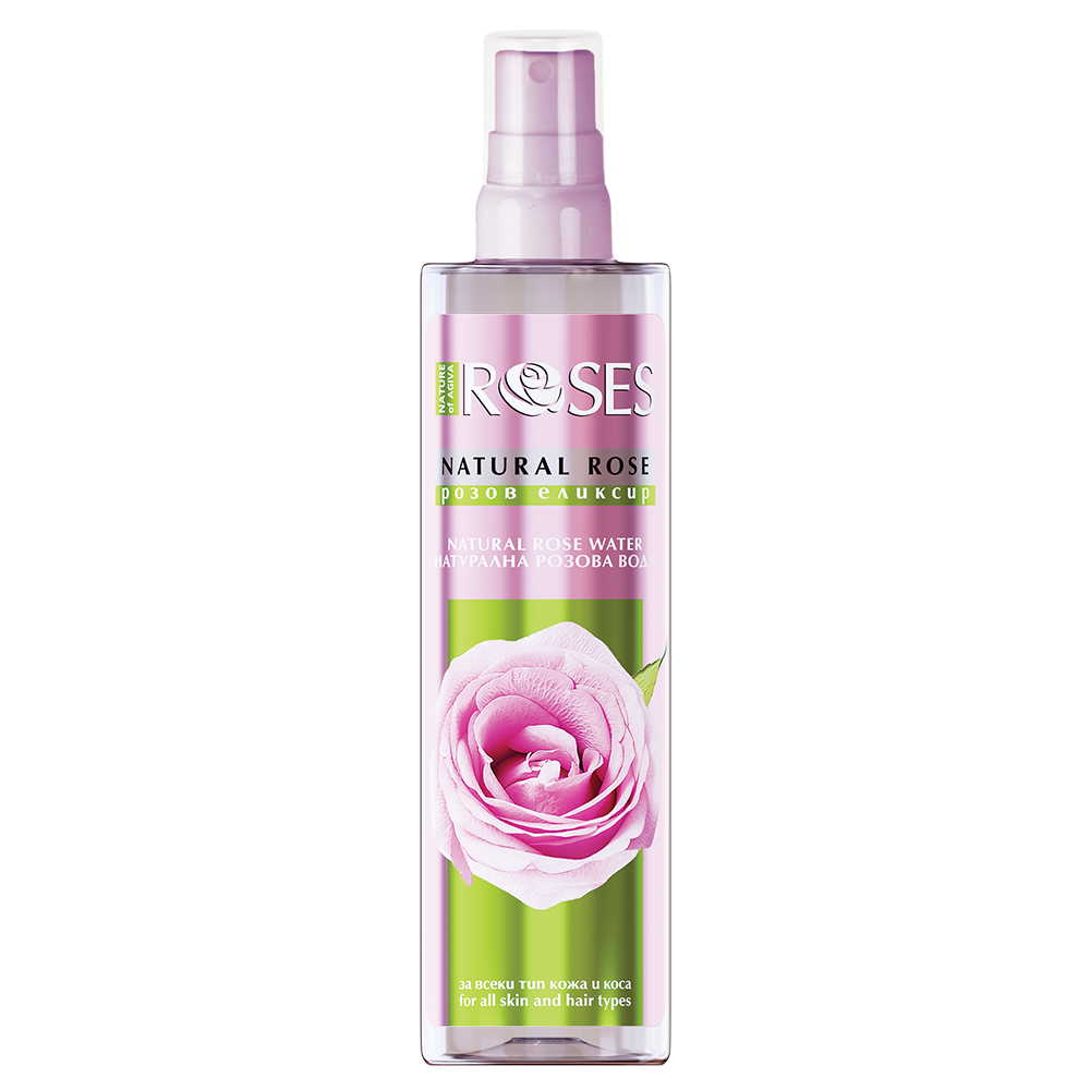 Prírodná ružová voda s čistiacim a tonizujúcim účinkom s rozprašovačom 200 ml - NATURE OF AGIVA