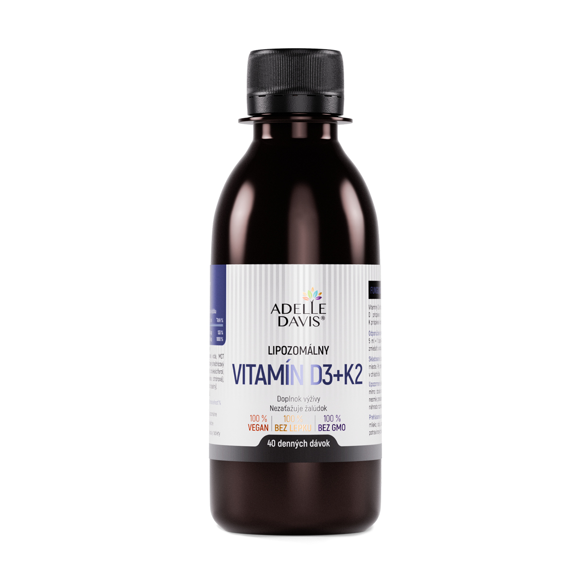 Lipozomálny vitamín D3+K2 200ml - Adelle Davis
