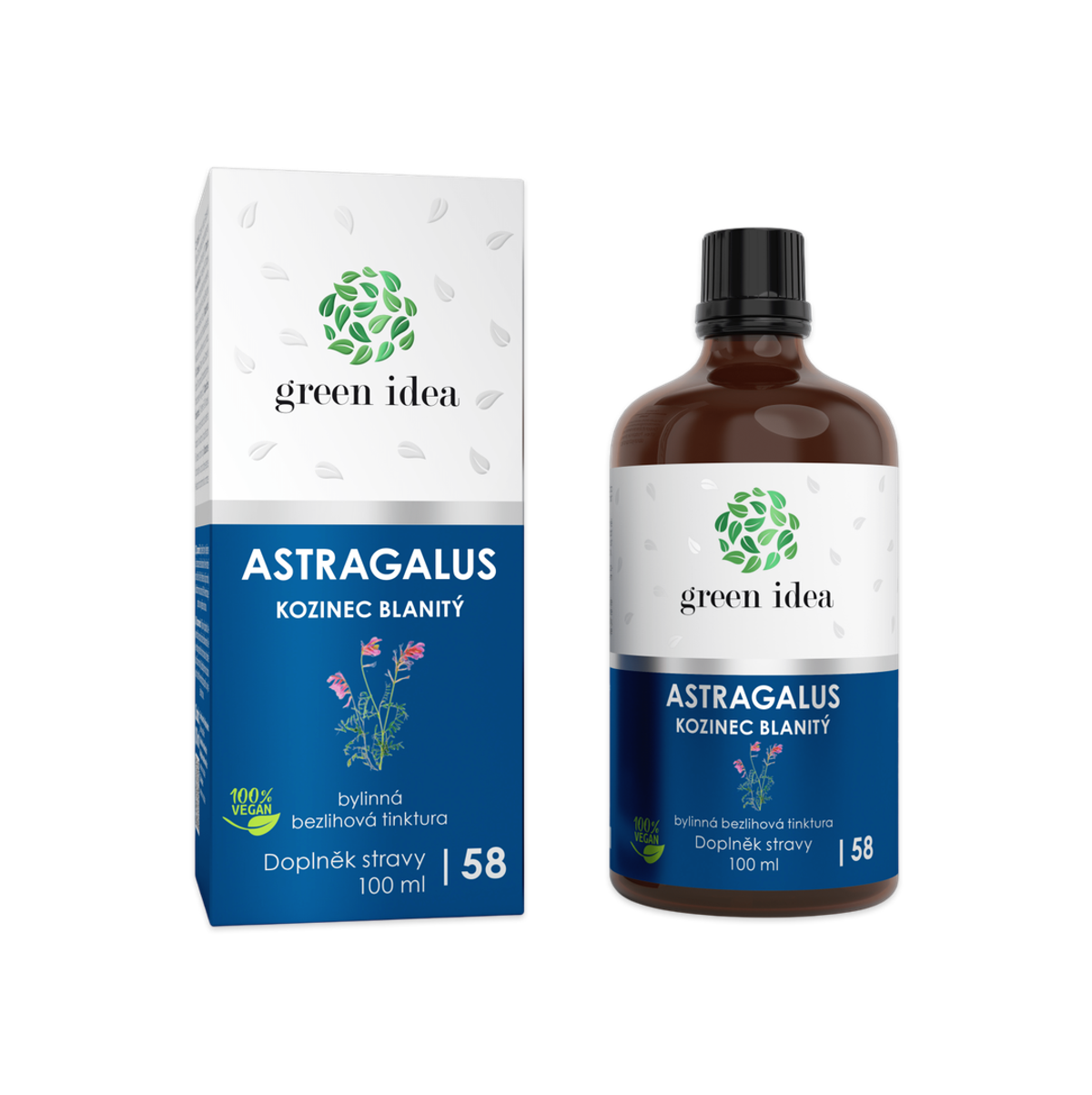 Astragalus – bezalkoholová tinktúra 100 ml – Green idea
