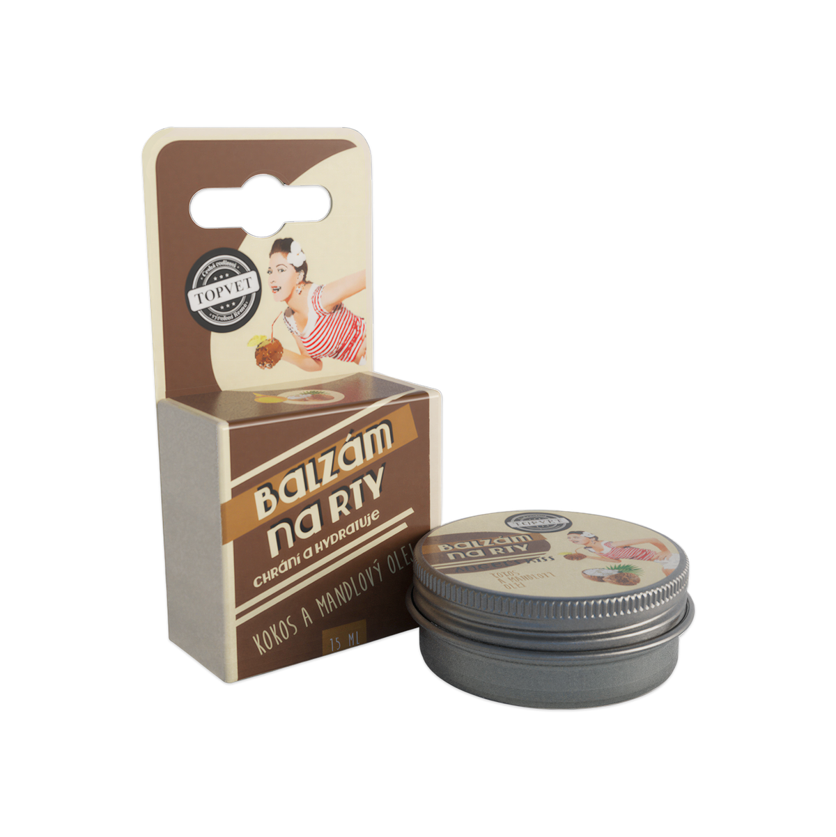 Balzam na pery - kokosový a mandľový olej 15 ml – Green idea