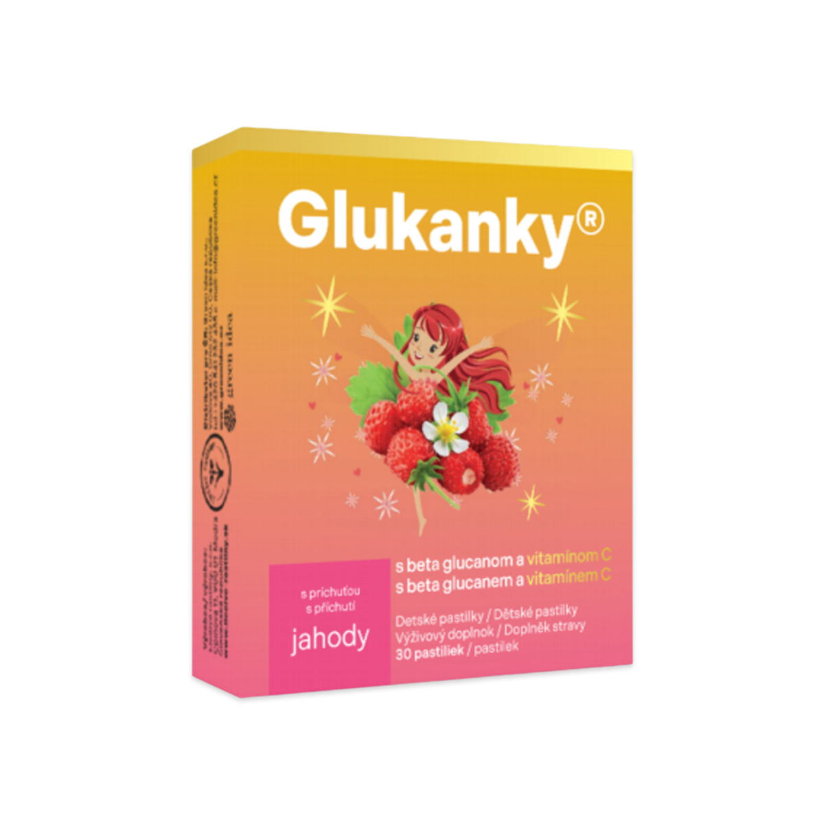 Glukánky – detské pastilky s príchuťou jahody 30 ks – Green idea