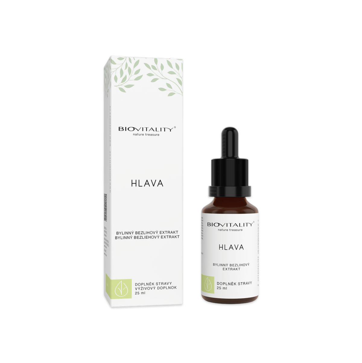 Hlava bezalkoholová tinktúra – kvapky 25 ml – Green idea