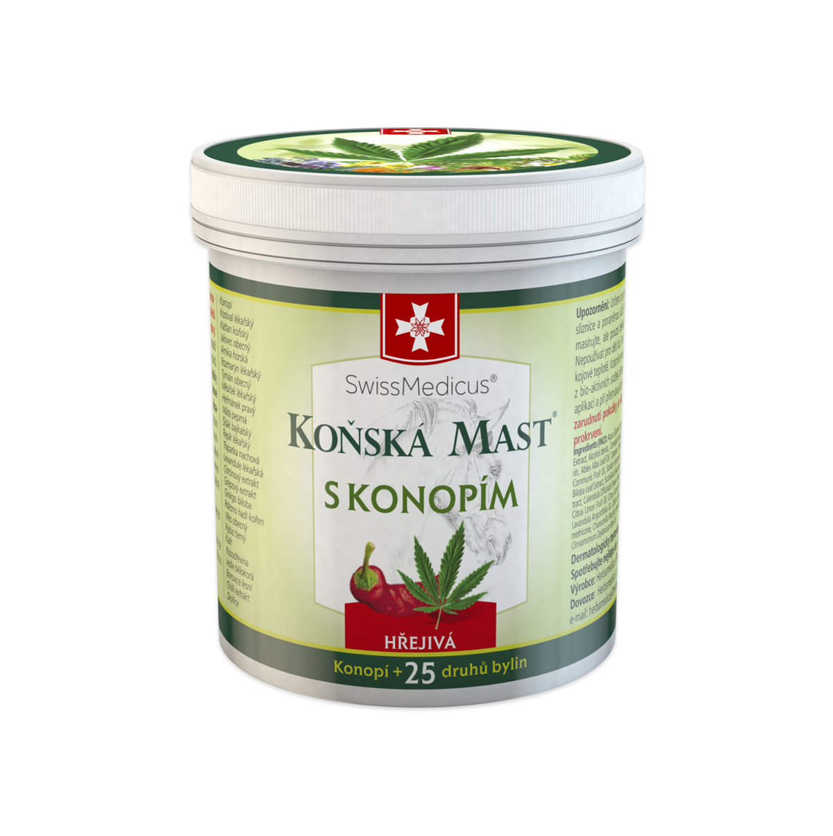 Konská masť s konope hrejivá 250 ml – Green idea