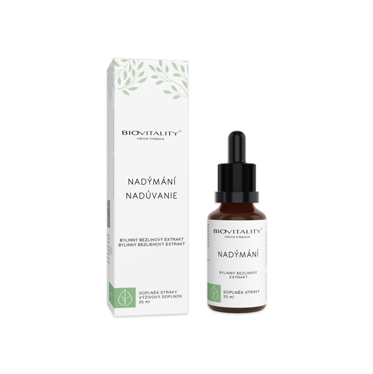 Nadúvanie bezalkoholová tinktúra – kvapky 25 ml – Green idea