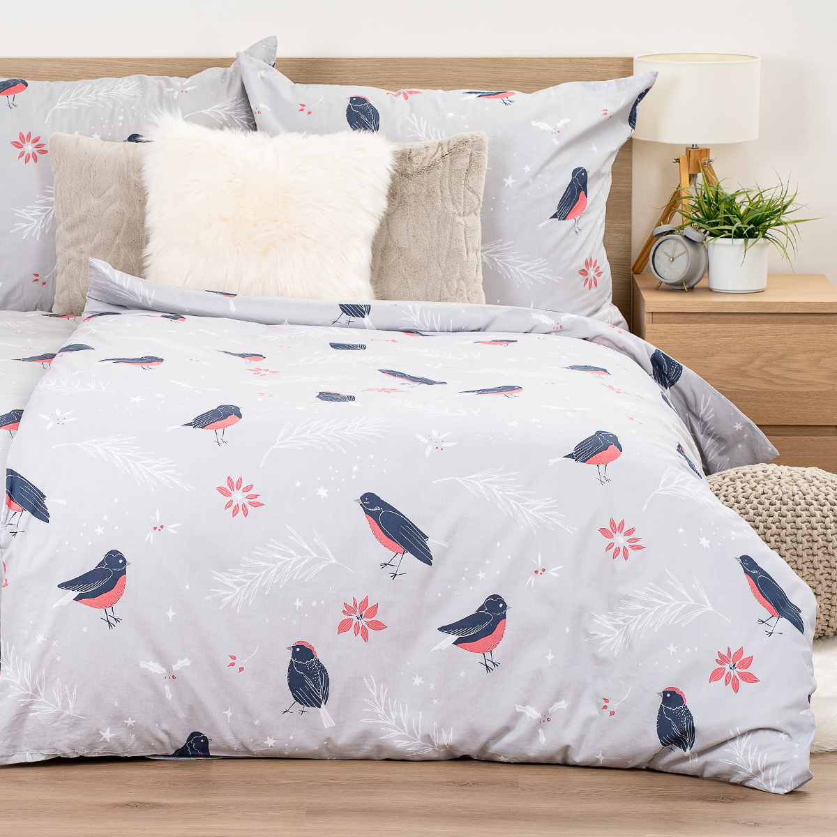 4Home Bavlnené obliečky Winter Robin