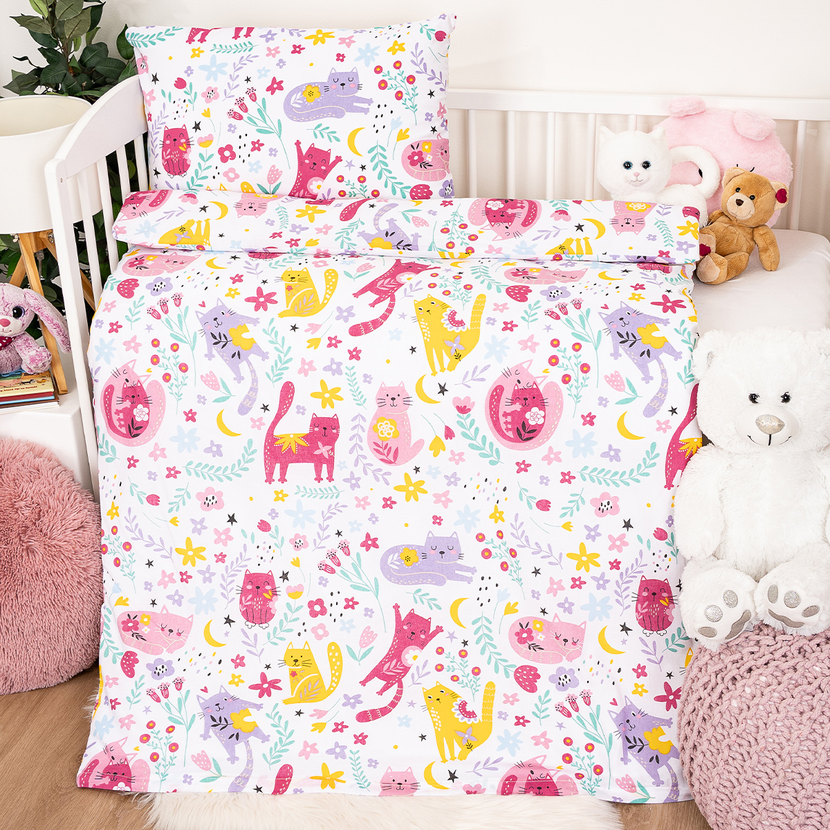 4Home Detské bavlnené obliečky do postieľky Playful Paws