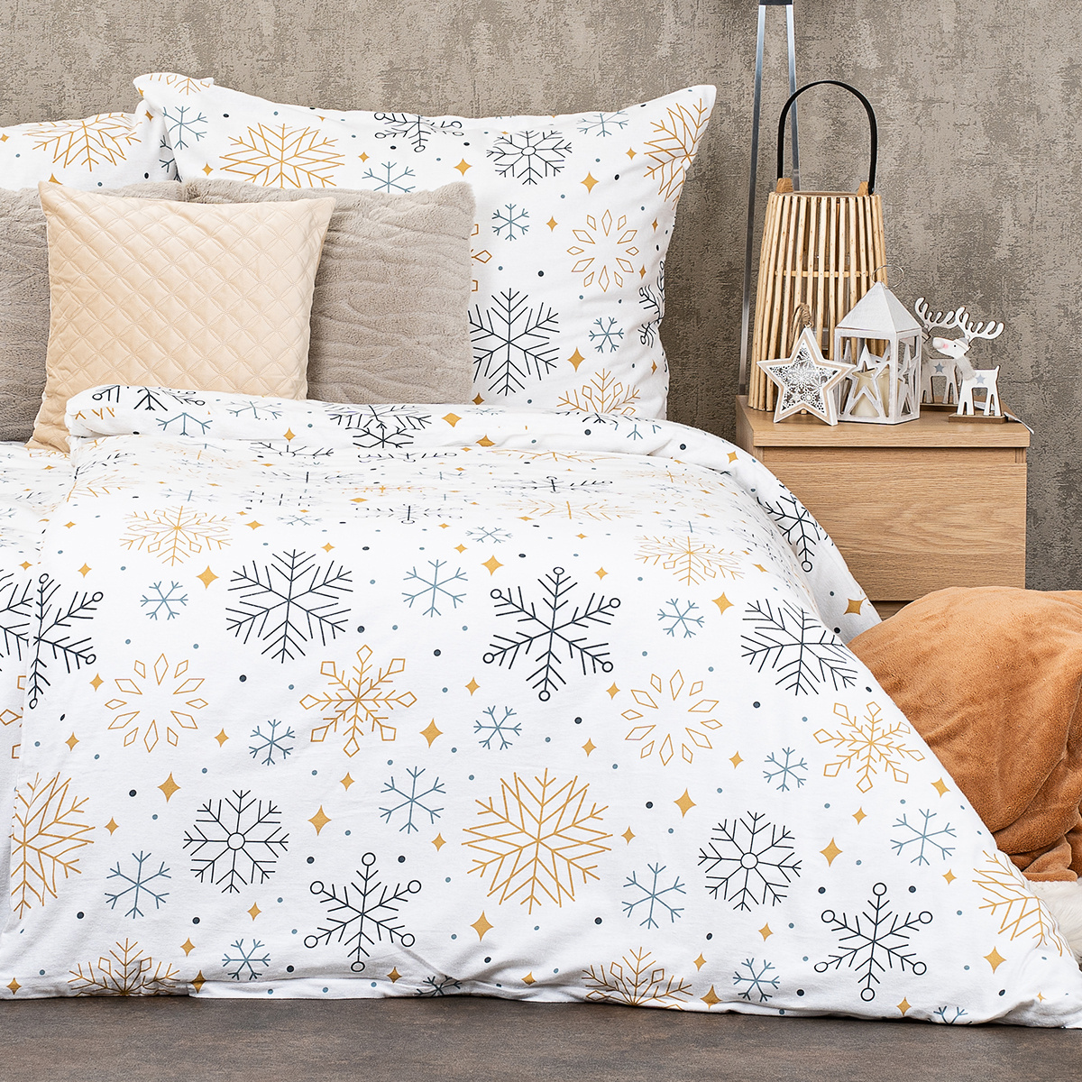 4Home Flanelové obliečky Frosty snowflakes