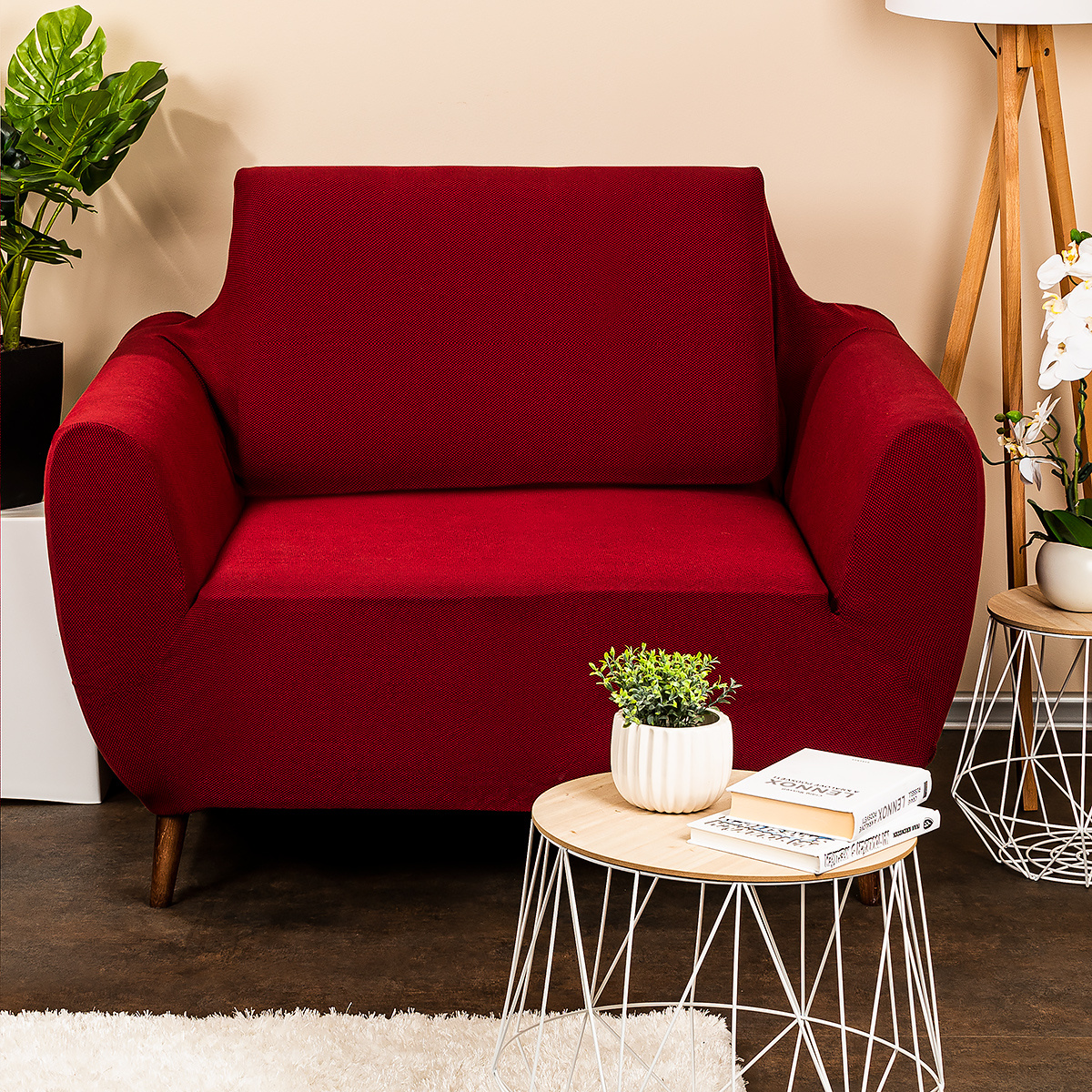 4Home Multielastický poťah na kreslo Comfort bordó