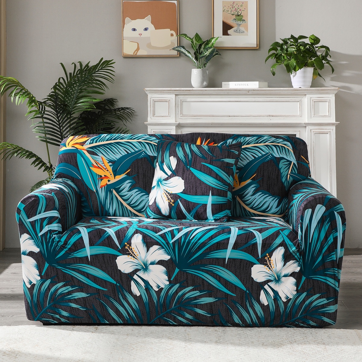 4Home Napínací poťah na kreslo Flora 4Home Napínací poťah na kreslo Flora