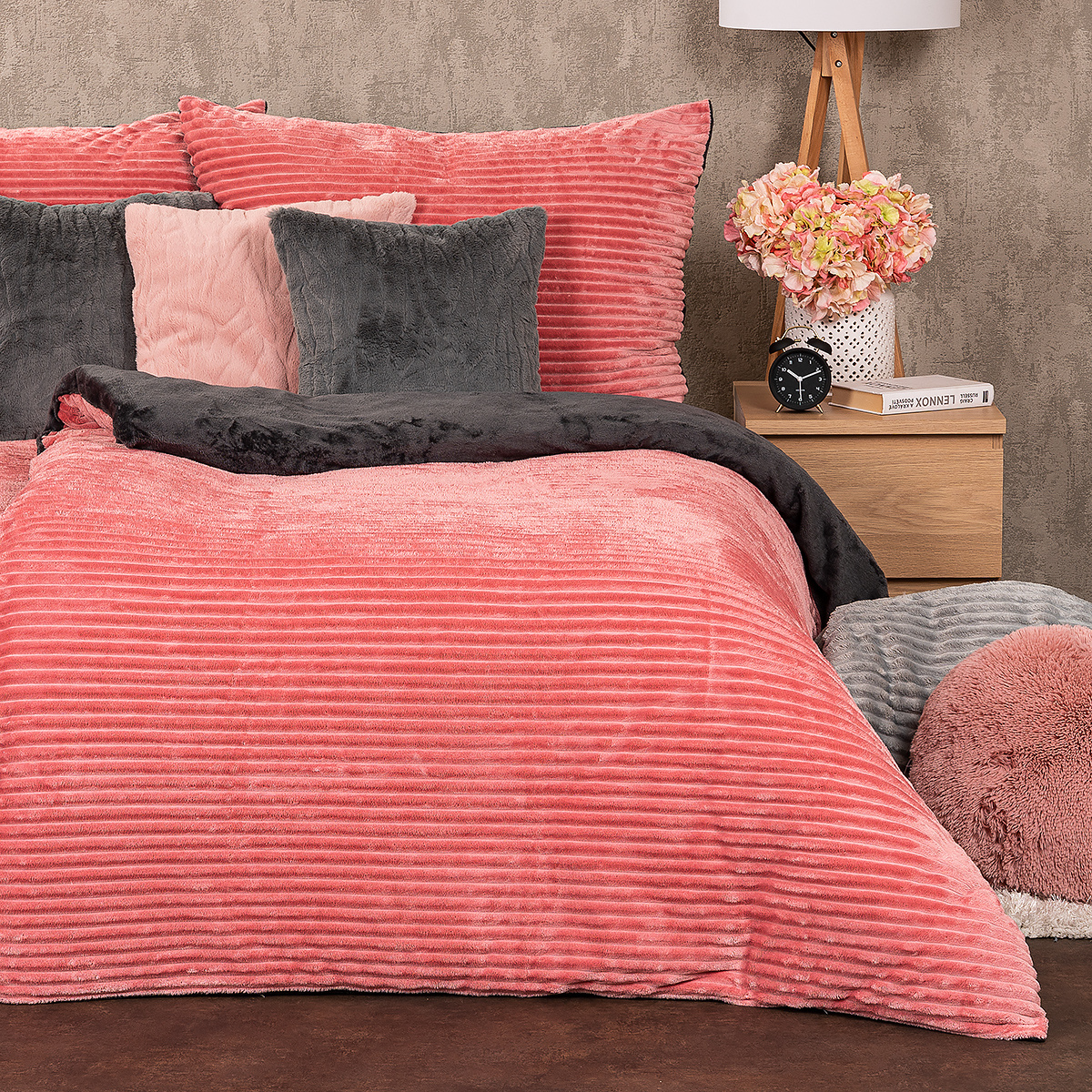 4Home Obliečky mikroflanel Stripe ružová
