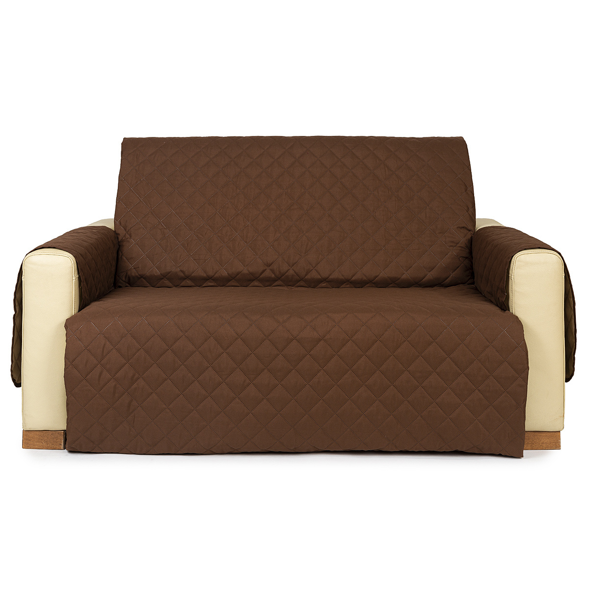 4Home Prehoz na dvojkreslo Doubleface hnedá/béžová