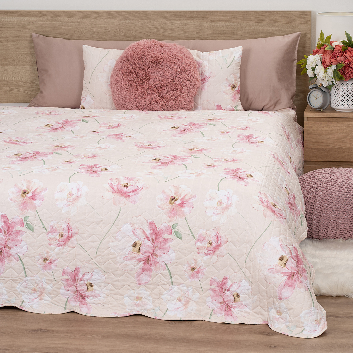 4Home Prehoz na posteľ Pink romance